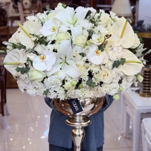 جام گل ترکیبی تم سفید