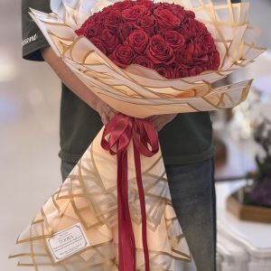 دسته گل بیگ سایز رز قرمز