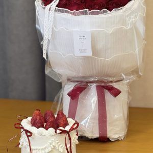 دسته گل و کیک